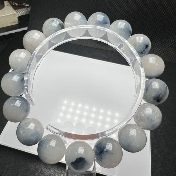 【75161】ブルールチルクォーツ 12.8mm ブレスレット デュモルチエライト