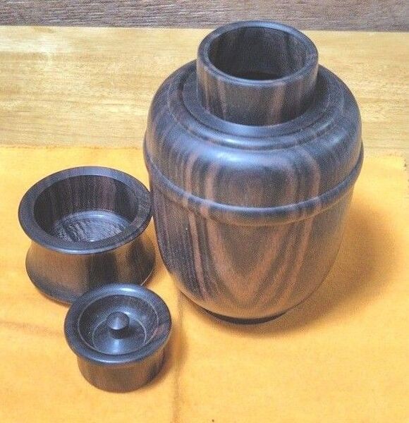 黒檀 茶入 茶道具 茶筒 希少