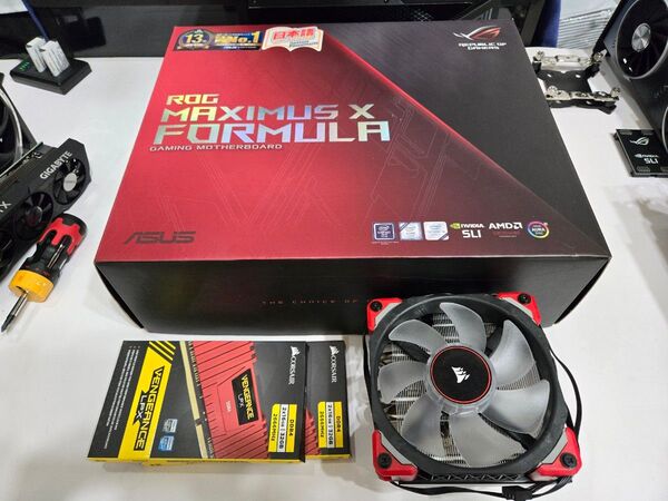 ROG MAXIMUS X FORMULA Z370マザーボード メモリ CPUクーラー OS入り500GB M.2 SSD付き