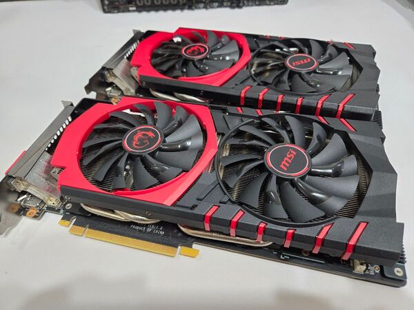 正常動作品 MSI GeForce GTX 980 Ti Gaming 6G 2枚セット SLIブリッジ(3スロット幅)付き