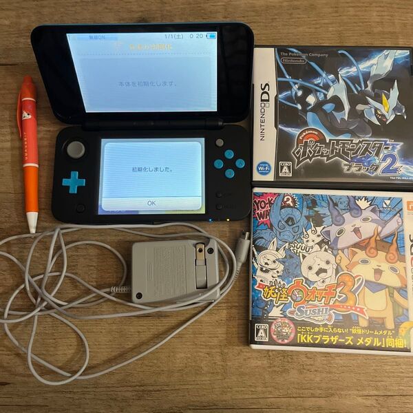 Nintendo 2DS LL 本体 ポケットモンスターブラック2 妖怪ウォッチ3SUSHI
