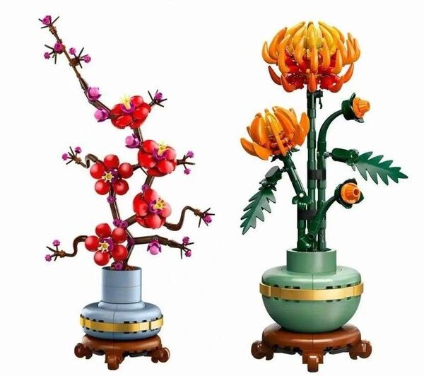 LEGO互換ブロック 「四君子」より 梅と菊