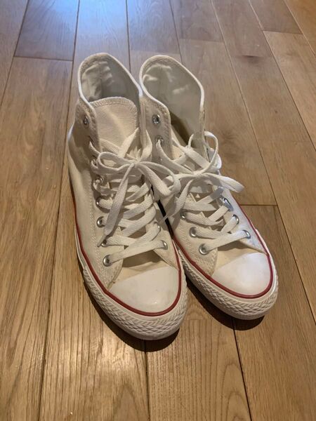 CONVERSE ALL STAR ホワイト ハイカット 25cm イタリアにて購入 スニーカー コンバース