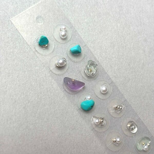 耳ツボジュエリー 耳つぼジュエリー 耳つぼシール 金粒 20粒 ターコイズ 夏 ダイエット おしゃれ