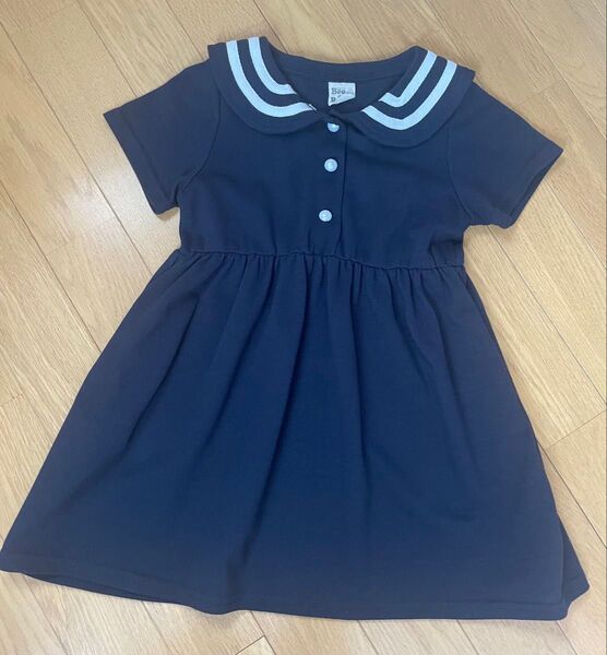 セーラーワンピース ネイビー 100cm 半袖ワンピース 女の子 子供服