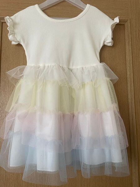 チュールワンピース 100cm 子供服 女の子