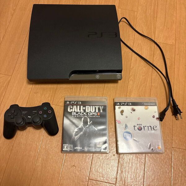 PS3 CECH-2500B 本体 コントローラー ソフト2本セット