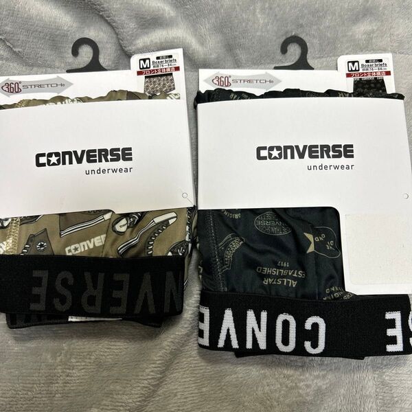 M CONVERSE ボクサーパンツ メンズ 下着 Mサイズ 2枚セット 新品 未使用 ボクサーブリーフ 前閉じ メンズパンツ