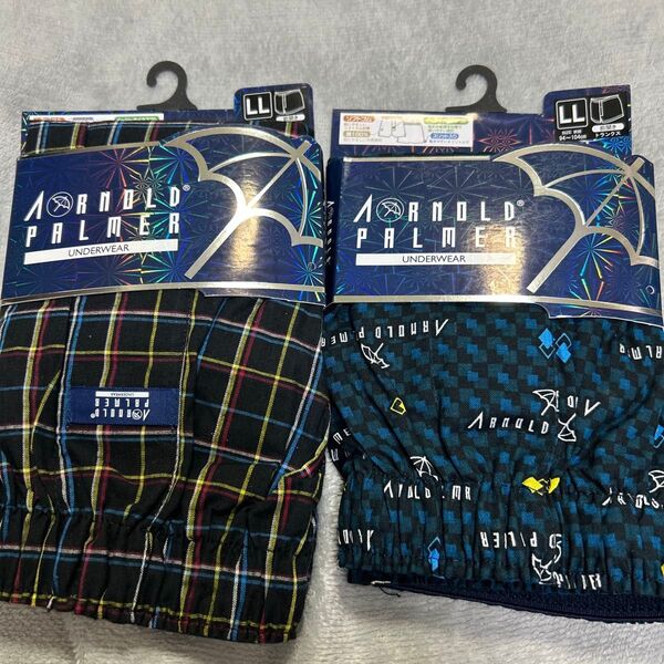 LL Arnold Palmer トランクス LL 2枚セット 新品未使用 綿100 スリットいり、こだわりあり 前開き