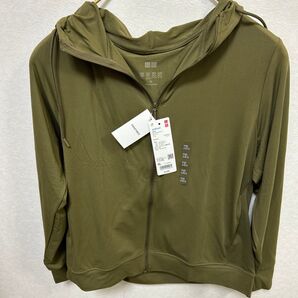 ユニクロ エアリズムUVカットメッシュパーカ オリーブ XL 未使用