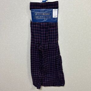 メンズ ステテコ 綿100% 楊柳素材 涼感ステテコパンツ 7分丈 M ネイビー系 軽いです。