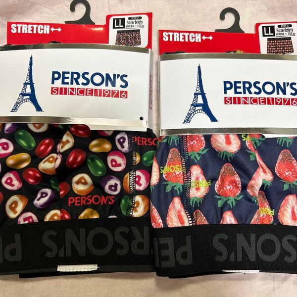 LL メンズ ボクサーブリーフ PERSON'S ボクサーブリーフ LL 2枚セット 新品未使用 メンズ パンツ 前閉じ 下着