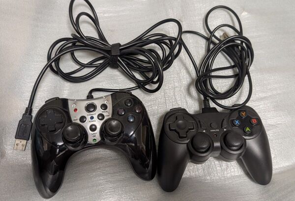 プレステ コントローラー USB ゲームパッド 2種 PS2 PS3 プレイステーション