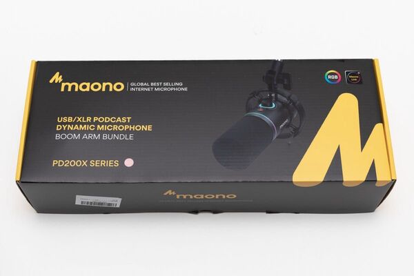 ほぼ新品 MAONO ゲーミングマイク ダイナミックマイク PD200XS (PD200X+アーム) ピンク USB XLR接続