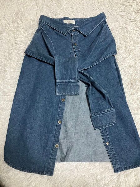 オシャレ女子! 美品 Mila Owen ミラオーウェン デニム 腰巻き S〜M