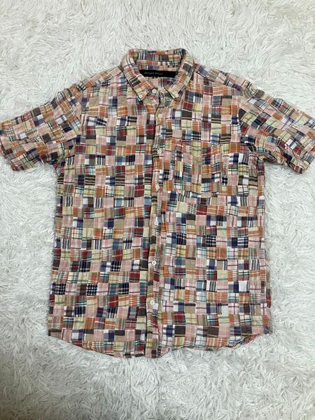 GENERAL SUPPLY SHIPS シップス 半袖パッチワークシャツ M