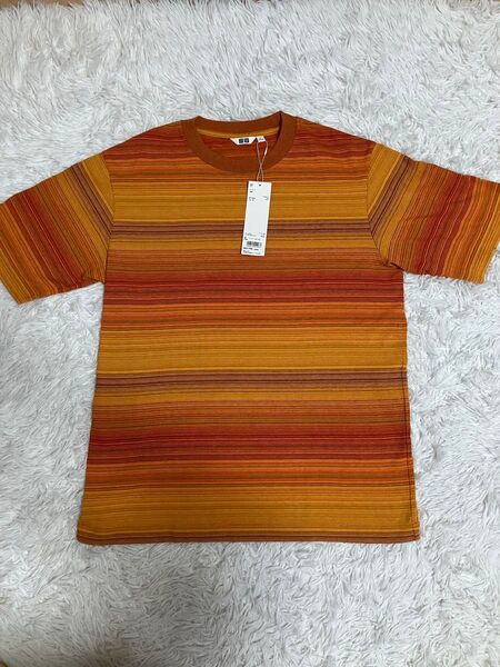 新品未使用タグ付き UNIQLO U ユニクロユー ボーダー Tシャツ L