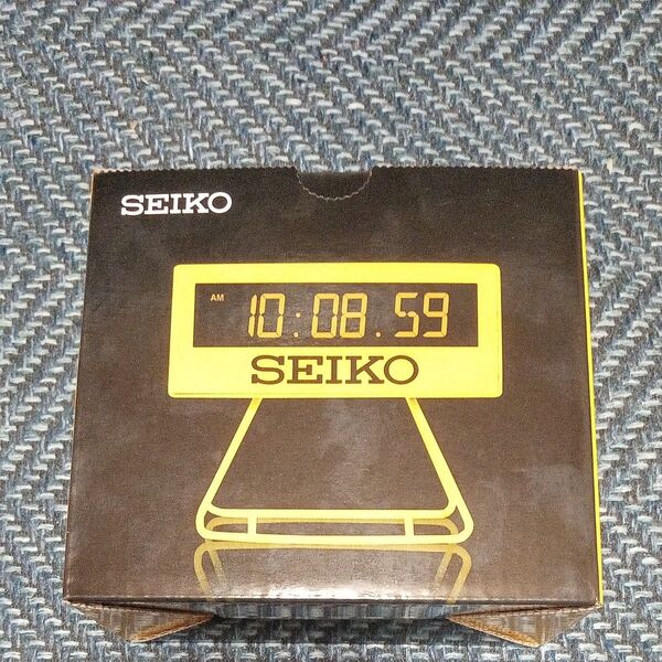 SEIKO セイコー デジタル時計 置時計 目覚まし時計 イエロー 未使用