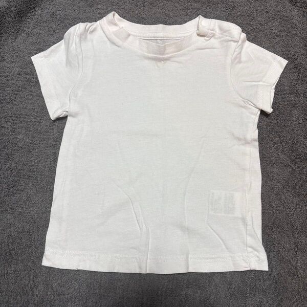 ベビー服 半袖 Tシャツ 白 無地 70