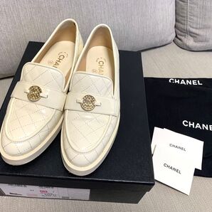 シャネル CHANEL ローファー ココマーク 37サイズ 箱付