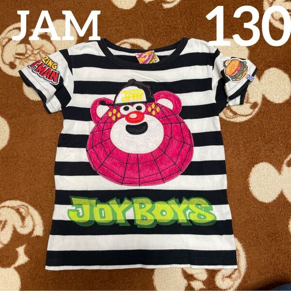 JAM クマてんちょー ボーダーTシャツ 130cm☆グラグラ ラブレボ好きさんにも キッズ 半袖