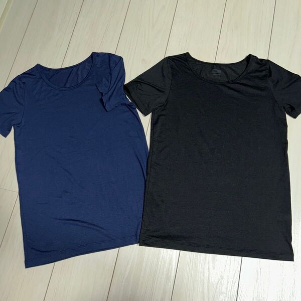 ヒートテック UネックT 半袖 150 2点セット Tシャツ 肌着 インナー