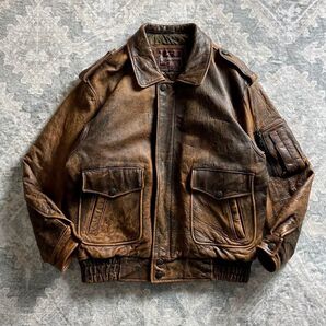 unknown vintage ブラウン 短丈 レザージャケット