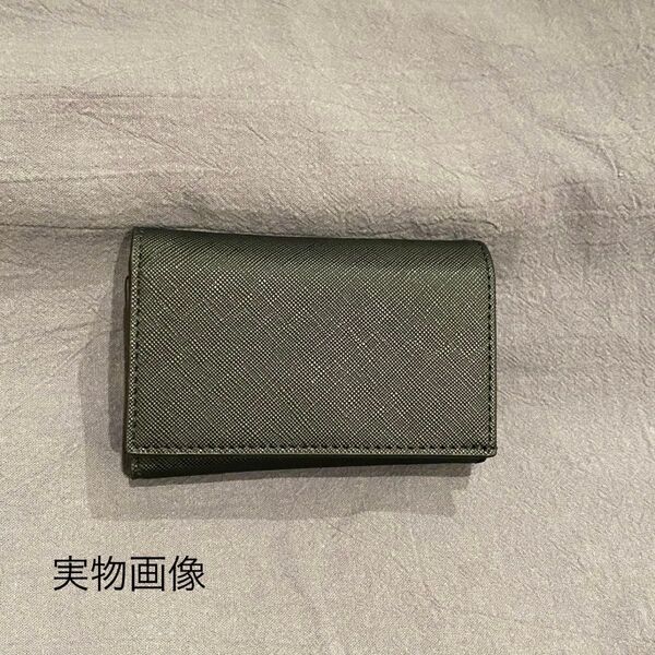 新品 未使用 コインホルダー 小銭入れ ミニ財布 黒 メンズ コンパクト 大容量 折りたたみ 三つ折 り コインケース ブラック