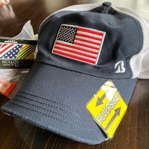 新品】BRIDGESTONE ゴルフリバーシブル キャップ ネイビー