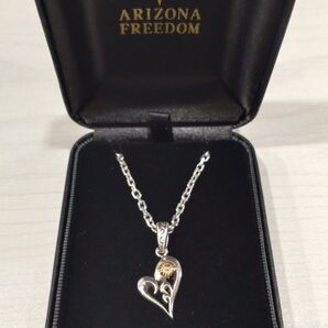 アリゾナフリーダム ARIZONA FREEDAM ハートモチーフペンダントトップ K18 極細ネックレスチェーン 40センチ