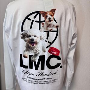 【新品未使用】LMC 韓国購入品 ロングTシャツ プリント ホワイト Mサイズ