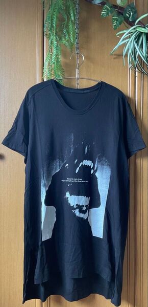JULIUS ユリウス ドーベルマン カットソー グラフィックプリント ブラック Tシャツ XL