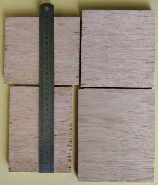 端材■不揃いの小さい板材4枚セット 木材 工作 DIY 木工