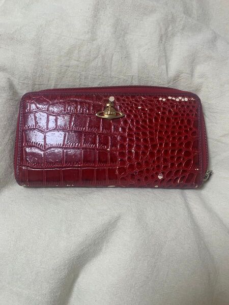 Vivienne Westwood ヴィヴィアンウエストウッド クロコ柄 財布 赤 長財布