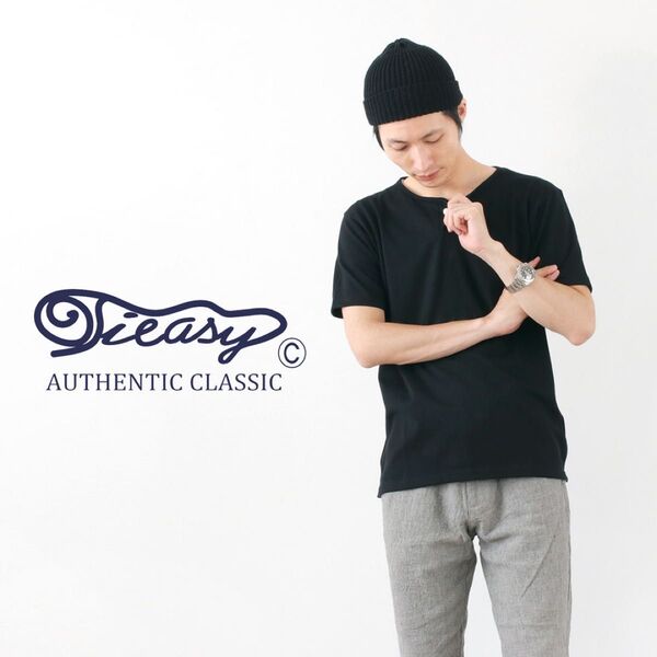 TIEASY(ティージー) サマーニット ヘンリー 半袖 Tシャツ / メンズ / ヘンリーネック / コットン / 日本製