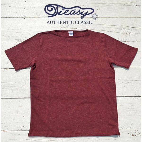 TIEASY ティージー HDCS ボートネック S/S バスクシャツ メンズ 半袖 Tシャツ カットソー 無地 中古品