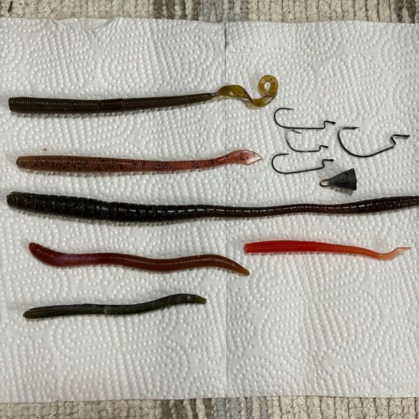 9 ワームまとめ売り ゲーリー ジャッカル 小物おまけ有