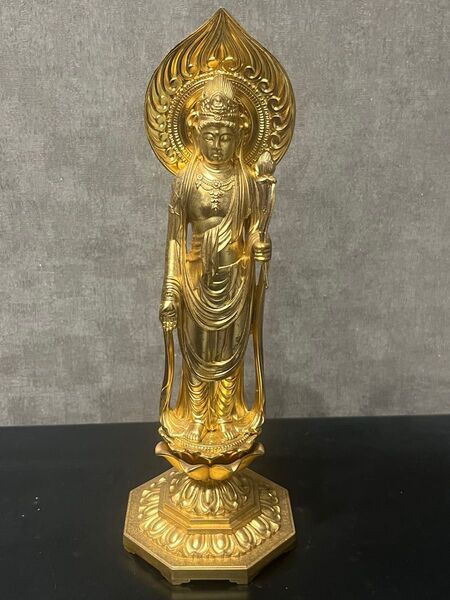 仏像 真鍮 金メッキ 秀雲作