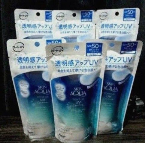 ロート スキンアクアトーンアップuvエッセンス ブルー(新色) 6個セット 新品