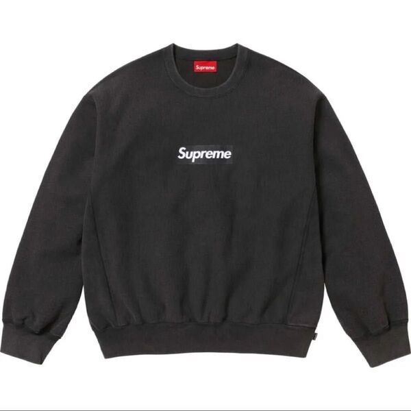 Supreme Washed Box Logo Crewneck シュプリーム ウォッシュド ボックスロゴ クルーネック 黒L⑥