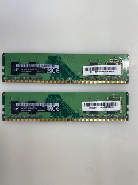 MICRON PC4-2400T 4GB×2枚 8GB DDR4 メモリ