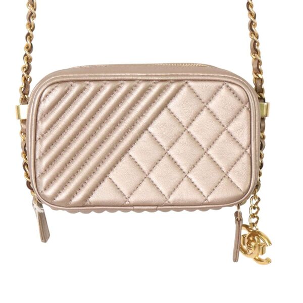 CHANEL シャネル ココマーク レザー ショルダーバッグ ベージュ A-7529