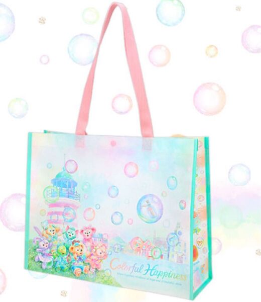 ディズニーシー ダッフィー&フレンズ 20周年 カラフルハピネス ショッピングバッグ エコバッグ