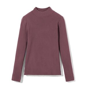 GRL グレイル ハイネックリブニットトップス ピンクブラウン M