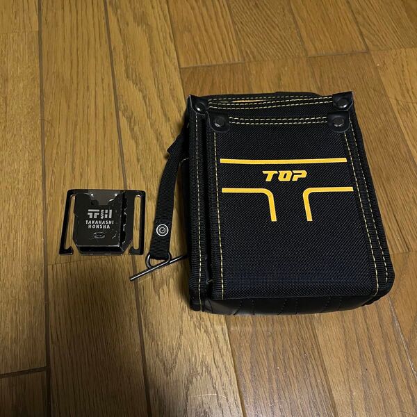2点セット 侍BLACK インパクトホルダー 高橋本社限定色 右手用 / TOP 電工用腰袋2段タイプ(小) TPD-201S