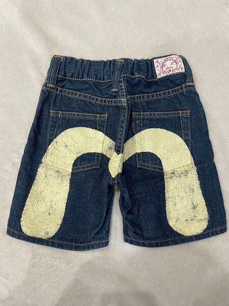 エヴィス ビッグロゴ デニムハーフパンツ