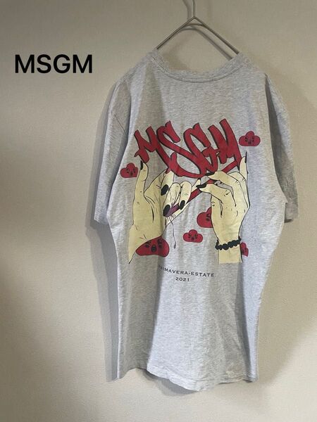 エムエスジーエム オーバーサイズ グラフィックTシャツ