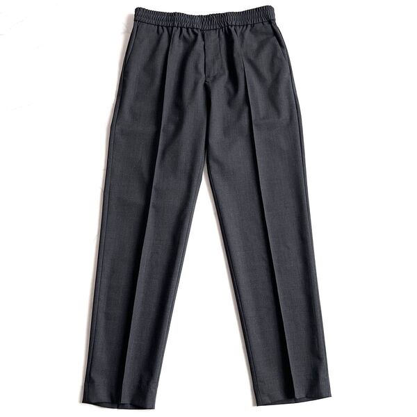 EMPORIO ARMANI【超美品】イージーパンツ スラックス サマーウール 総ゴム ドローコード 永久クリース センタープレス