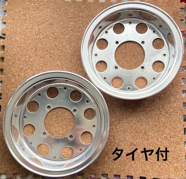 Gクラフト 8インチ 3.5J 8穴 ホイール シルバー タイヤ セット