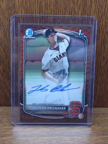 ルーキーリーグ最優秀投手 jacob bresnahan 2025 topps baseball bowman auto サイン